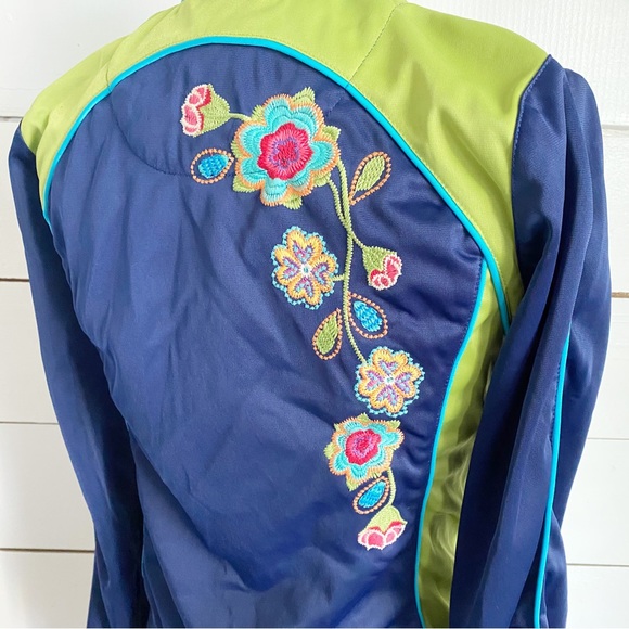 Johnny Was JWLA zip track embroidered floral jacket - Picture 8 of 10